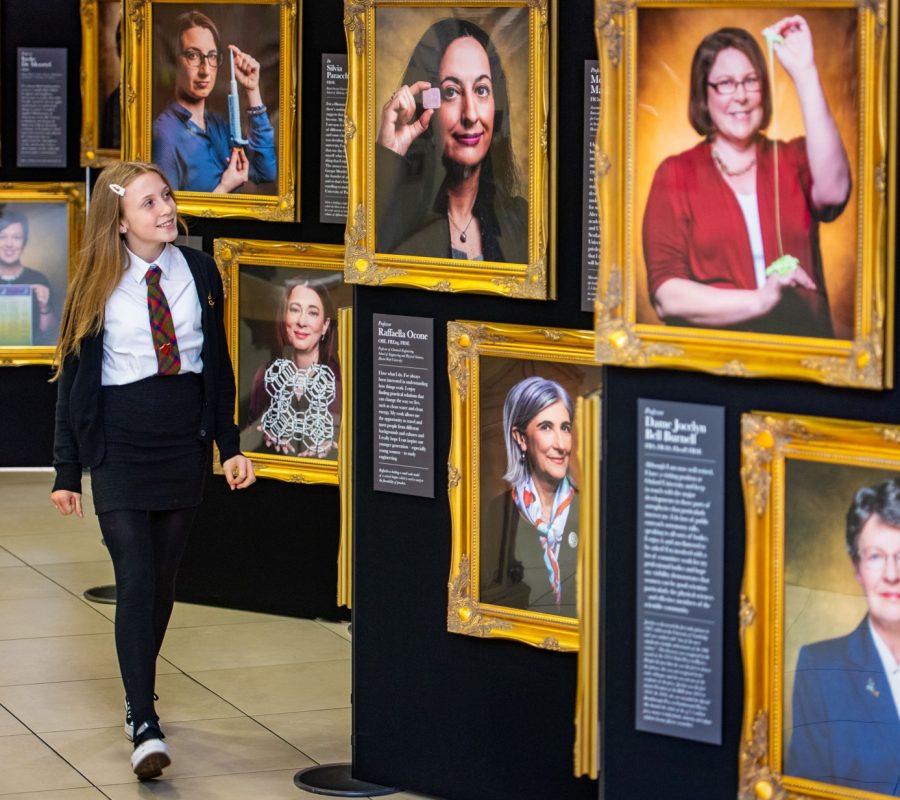 **Pics free to use**
Pictured: Emilly Haldane from S2 Glasgow Gaelic School
Women in Science in Scotland: photographic exhibition featuring top female scientists now at Glasgow’s Mitchell Library
10th January 2020
For immediate release
The RSE, (Royal Society of Edinburgh), Scotland’s National Academy, has installed its popular Women in Science in Scotland photographic exhibition in Glasgow’s Mitchell Library featuring some of Scotland’s most prominent women scientists.
The exhibition which ran from April to December last year at the RSE’s offices in Edinburgh celebrates 26 RSE Fellows, all of whom are pioneers and leaders in their respective fields. The women hold an object that represents their inspiration to become a scientist or that illustrates their scientific journey. The portraits are accompanied with an explanation of the object and thoughts from the women on why they became, and what they like about being, a scientist.
Several of the women featured are based at the universities of Glasgow and Strathclyde. From the University of Glasgow this includes: Professor Sheila Rowan, Scotland’s Chief Scientific Adviser and Professor of Experimental Physics; Professor Dame Anna Dominiczak, Vice Principal and Head of College of Medical Veterinary and Life Sciences; and Professor Muffy Calder, Professor of Computing Science and Head of the College of Science and Engineering. 
From the University of Strathclyde there is: Professor Dame Anne Glover, President of the RSE and Special Advisor to the Principal; Professor Karen Faulds, Head of Bionanotechnology and Analytical Research Section; Professor Eva Hevia, Department of Pure and Applied Chemistry; Professor Becky Lunn, Head of the Centre for Ground Engineering and Energy Geosciences; and Professor Mandy MacLean; Strathclyde Institute of Pharmacy and Biomedical Sciences. Retired Professor of Dermatology, Rona MacKie, formerly of the University of Glasgow, is also featured. 
RSE Chief Executive, Dr Rebekah Widdowfield said:
“Taking this exhibition to Glasgow is a fantastic opportunity for us to continue to raise the profile of some of the best and most brilliant scientists living and working in Scotland today. Our thanks to the Mitchell Library for helping us celebrate these incredible women and for hopefully inspiring the next generation of scientists in Scotland.”
Glasgow Life Head of Communities & Libraries, Andrew Olney said:
“We are delighted to host The Women in Science in Scotland exhibition at the Mitchell Library over the coming months and to help showcase some of Scotland’s most prominent women scientists many of whom are based at the universities of Glasgow and Strathclyde. The exhibition looks fantastic, reading these amazing women’s stories and hearing about their scientific journey is incredible. We hope they act as a catalyst to inspire future generations to pursue a career in science.”
The photographs were taken by freelance photographer Ian Georgeson. A two-day session was held at the Mitchell Library for the scientists based at the universities of Glasgow and Strathclyde.
The Women in Science in Scotland exhibition will be on display at the Mitchell Library in Glasgow until 7th March 2020. A version of the exhibition is also on display at Edinburgh Airport until the end of January.
/ENDS
Notes to editors:
About the RSE:
Knowledge made useful
The Royal Society of Edinburgh, Scotland’s National Academy, was established by Royal Charter in 1783 for the ‘advancement of learning and useful knowledge’. An educational charity, operating on an independent and non-party-political basis the RSE, provides public benefit throughout Scotland, supported by the considerable strengths and varied expertise of our Fellows. The Fellowship comprises around 1600 leaders and experts from a wide range of disciplines – science and technology, arts, humanities, social science, business, and public service. 
About the Mitchell Library
The Mitchell Library is one of Europe’s largest public libraries with over one million items of stock and is the hub of a city-wide information service. With its distinctive green dome, the building has been one of the city’s iconic landmarks since it opened in 1911 and is also home to The Mitchell Theatre, Digital Maker Space, and café bar.
Women in Science in Scotland exhibition features (in alphabetical order):
Professor Polly Arnold OBE FRSE; Crum Brown Chair of Chemistry, University of Edinburgh
Professor Sharon Ashbrook FRSE; Royal Society Wolfson Research Merit Award Holder; Professor of Physical Chemistry, School of Chemistry and Centre of Magnetic Resonance, University of St Andrews
Professor Dame Jocelyn Bell Burnell DBE, FRS, FRSE, FRAS, FInstP
Professor Dame Sue Black DBE, OBE, PhD, FRSE, FRAI, FRSB; Pro-Vice Chancellor Engagement, Vice-Chancellor’s Office, Lancaster University
Professor Muffy Calder FRSE; Professor of Computing Science, Vice-Principal and Head of the College of Science and Engineering, University of Glasgow 
Professor Hilary Critchley FRSE; Professor of Reproductive Medicine at the University of Edinburgh; Consultant Gynaecologist
Professor Niamh Nic Daéid FRSE; Professor of Forensic Science, University of Dundee, and Director of the Leverhulme Research Centre for Forensic Science
Professor Ineke DeMoortel FRSE; Deputy Head of School, School of Mathematics and Statistics, University of St. Andrews
Professor Dame Anna Dominiczak DBE, FRSE, FMedSci; Regius Professor of Medicine, Vice Principal and Head of College of Medical, Veterinary and Life Sciences, University of Glasgow
Professor Karen Faulds FHEA, FRSC, FSAS, FRSE; Head of Bionotechnology and Analytical Research Section, Department of Pure and Applied Chemistry, Technology Innovation Centre, University of Strathclyde
Professor Dame Anne Glover FRS, President, Royal Society of Edinburgh, Special Adviser to the Principal at University of Strathclyde
Professor Louise Heathwaite CBE FRSE; Professor of Land and Water Science, The Lancaster Environment Centre, Lancaster University
Professor Eva Hevia FRSC FRSE; Department of Pure and Applied Chemistry, University of Strathclyde
Professor Catherine Heymans FRSE; Professor of Astrophysics at the Royal Observatory, University of Edinburgh
Professor Ruth King FLSW FRSE; Thomas Bayes' Chair of Statistics, University of Edinburgh
Professor Becky J Lunn MBE FICE FRSE; Royal Academy of Engineering and BAM Nuttall Research Chair in Biomineral Technologies for Ground Engineering; Head of the Centre for Ground Engineering and Energy Geosciences, Department of Civil and Environmental Engineering, University of Strathclyde
Professor Rona MacKie CBE MD DSc FRCP FRSE
Professor Mandy MacLean MBE FRSE; Strathclyde Institute of Pharmacy and Biomedical Sciences, University of Strathclyde
Professor Cait MacPhee CBE, FRSE, FInstP, FRSB, FRSC; Professor of Biological Physics, School of Physics and Astronomy, The University of Edinburgh
Professor Mercedes Maroto-Valer FIChemE FRSA FRSC FRSE; Assistant Deputy Principal (Research & Innovation); Director of the Research Centre for Carbon Solutions (RCCS); Buchan Chair in Sustainable Energy Engineering, Heriot-Watt University
Dr Deborah A. O’Neil FRSE; MIBiol, CBiol, Fellow of the Royal Society of Medicine, Chief Executive Officer, NovaBiotics
Professor Raffaella Ocone OBE FREng FRSE; Professor of Chemical Engineering, School of Engineering and Physical Sciences, Heriot-Watt University
Dr Silvia Paracchini FRSE; Royal Society University Research Fellow, School of Medicine, University of St Andrews
Professor Sheila Rowan MBE FRS FRSE Hon FInstP; Professor of Experimental Physics, University of Glasgow; Director of the Institute for Gravitational Research; Chief Scientific Adviser (CSA) for Scotland
Professor Nicola Stanley-Wall FRSE; Professor of Microbiology, University of Dundee
Professor Lesley Yellowlees CBE HonFRSC FRSE; Professor Emerita in Inorganic Electrochemistry, University of Edinburgh