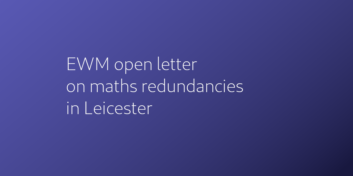 math redundancies in Leicester